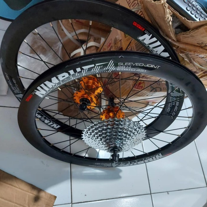 ✅New Wheelset 20X1 3/8 Syte CasseteSproket 9S 11~40T Komplit Diskon
