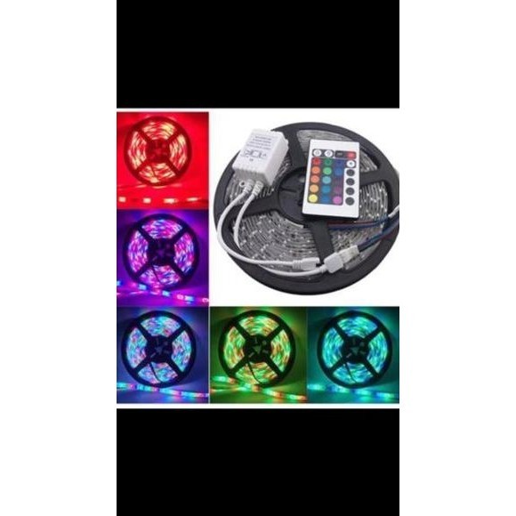 led strip RGB 2835 3528 ip44 set komplit remote 5 meter