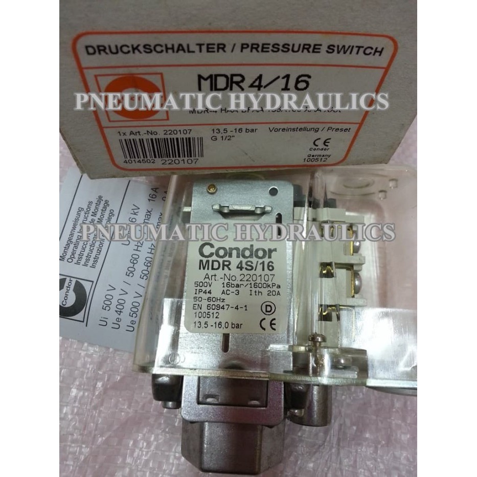 ✅Original Condor Pressure Switch/Otomatis Kompresor 16Bar Condor Mdr4/16 Germany Terbaru