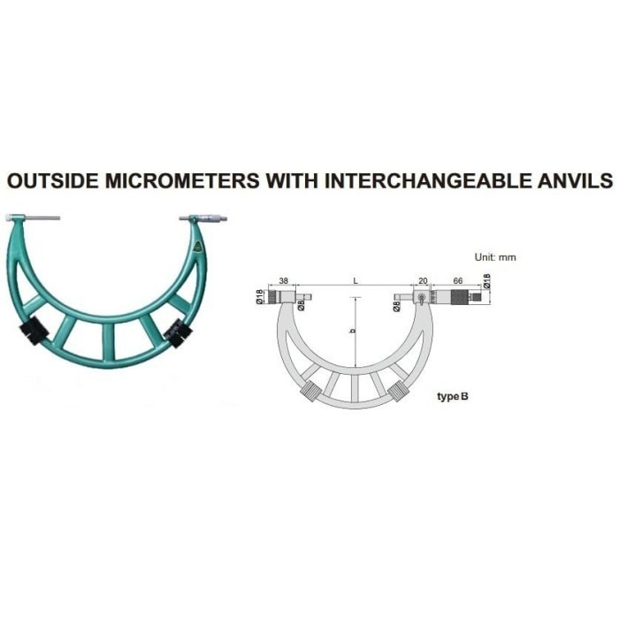 ✅Sale Outside Micrometer W/ Extension Anvil Collar 300-400Mm Insize 3206-400 Diskon