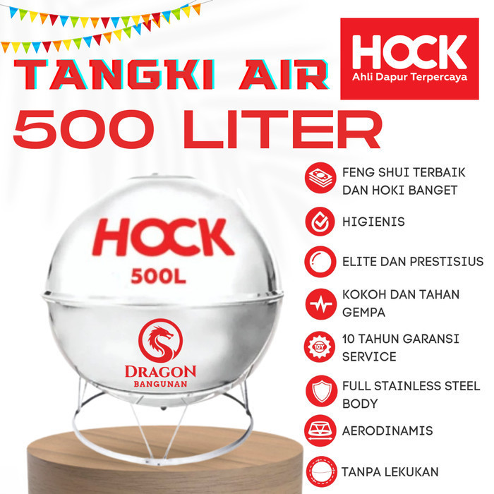 ✅Ready Tangki Air Hock 500 Liter - Tandon Air Hock - Toren Air Stainless Hock Berkualitas