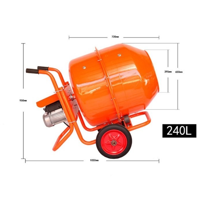 ✨Baru Mixer Molen Dorong Pengaduk Semen Cor 240 Listrik Limited