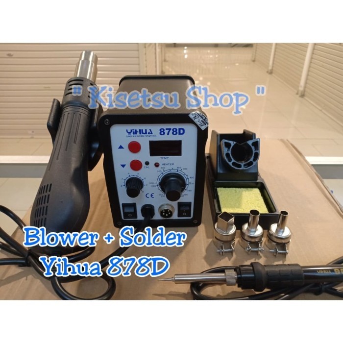 ✨New Ori Blower Solder Uap  Solder Station 2 In 1 Yihua Type 878D Digital Diskon