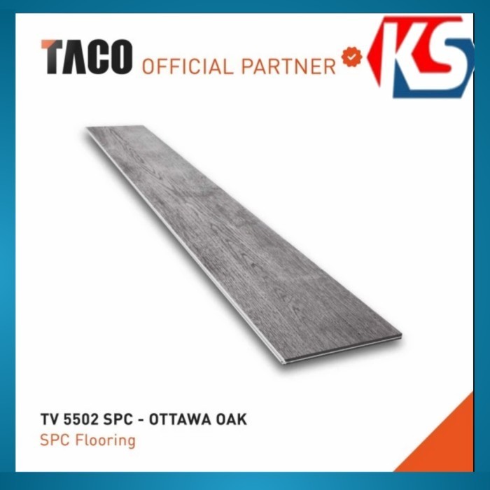 [Baru] Taco Lantai Vinyl Spc 5Mm - Tv 5502 Ottawa Oak Limited
