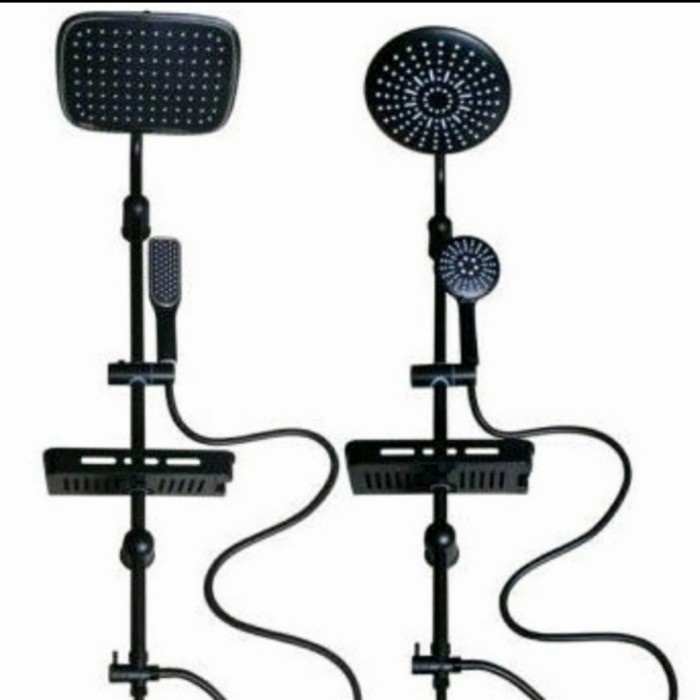 [New Ori] Shower Tiang Set Hitam Model Toto Wasser Paloms/Shower Kotak Black Limited