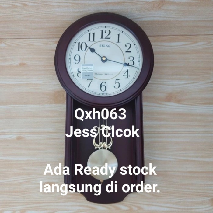 [Baru] Qxh063 C Jam Dinding Pendulum Seiko Terbatas