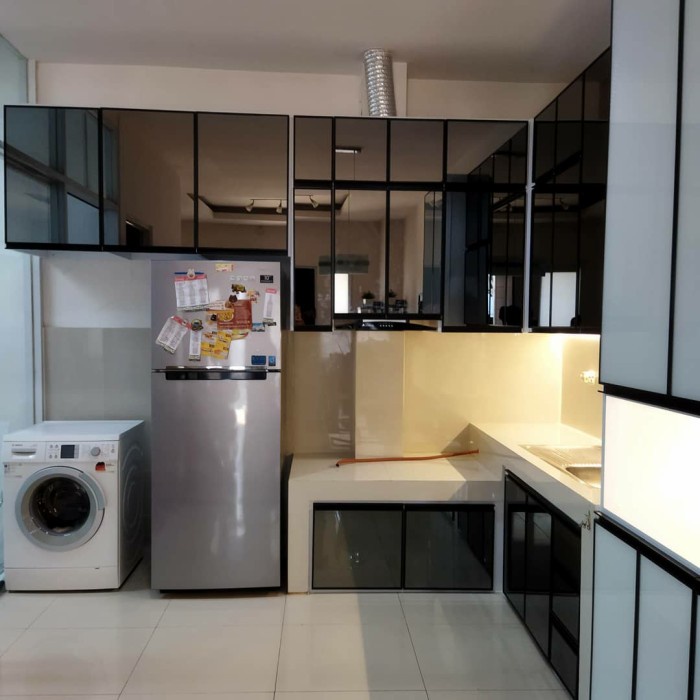 [New] Kitchen Set AluminiumFrame Kaca Kombinasi Berkualitas