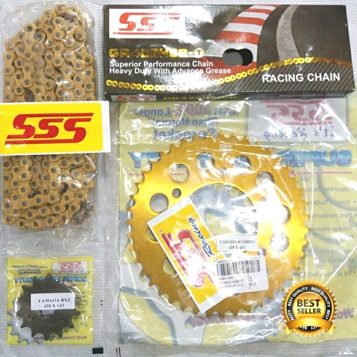 [Ori] Gear Set Sss Vixion New - Old / R15 Gold Aluminium Termurah Berkualitas
