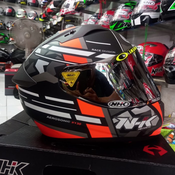 [New] Helm Nhk Gp Prime Aerosonic Black /Orange Paket Ganteng Terbatas