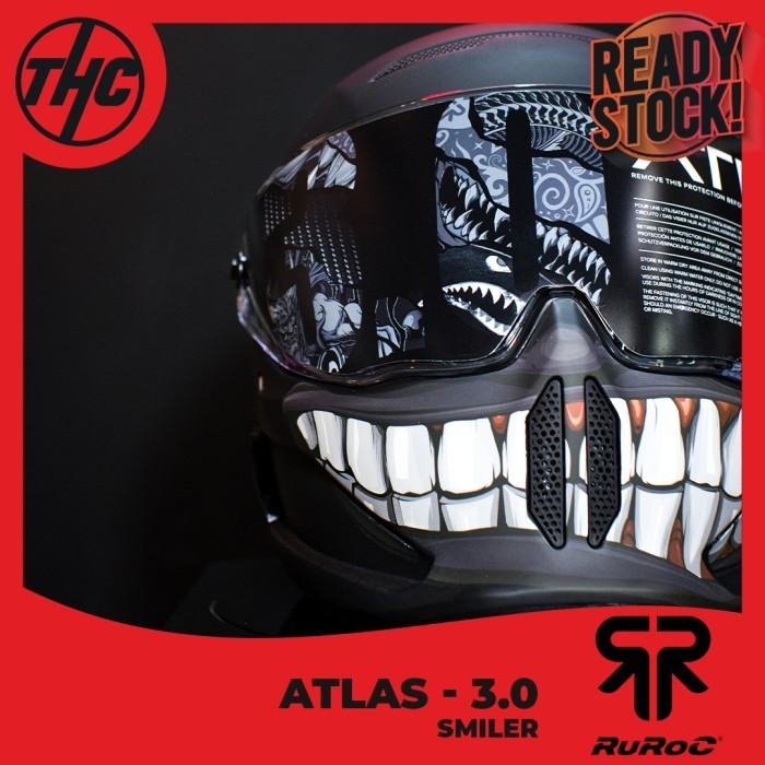 [New] Ruroc Atlas 3.0 Smiler Full Face Helmet Terbaru