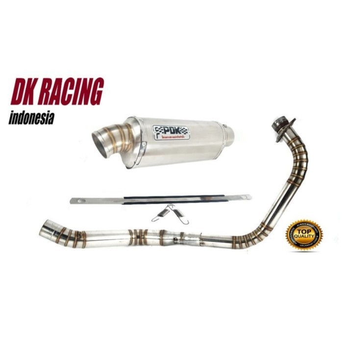 [Original] Knalpot Racing Yamaha New Vixion Pdk Oval Full Cacing High Quality Berkualitas