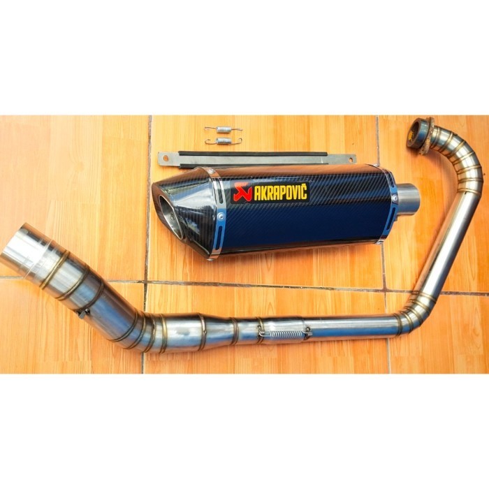 [Original] Knalpot Fulcacing Satria Fu Injection Lama Akrapovic Layang Carbon 1 Limited