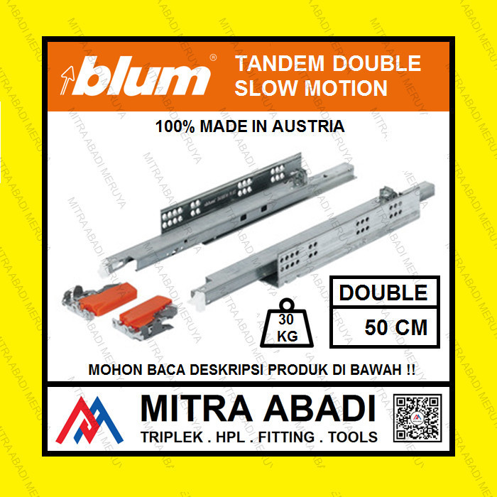 REL TANDEM BLUM 50 CM DOUBLE EXTENSION REL LACI BLUM REL BLUM