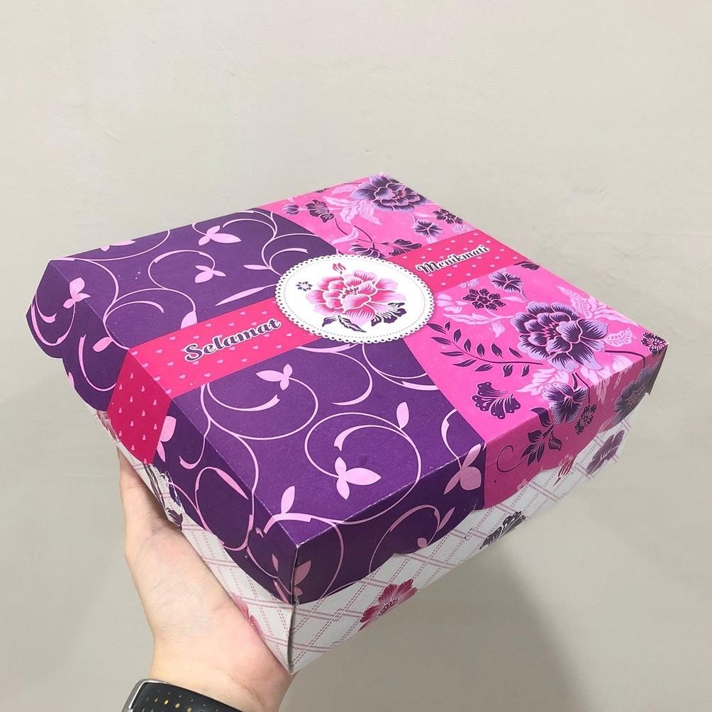 Dus Nasi Kilap Batik Royal R10K 20 x 20 x 7.5 cm /Dus Roti /Dus Kue / Dus Snack Ultah/ Dos Hajatan/ 