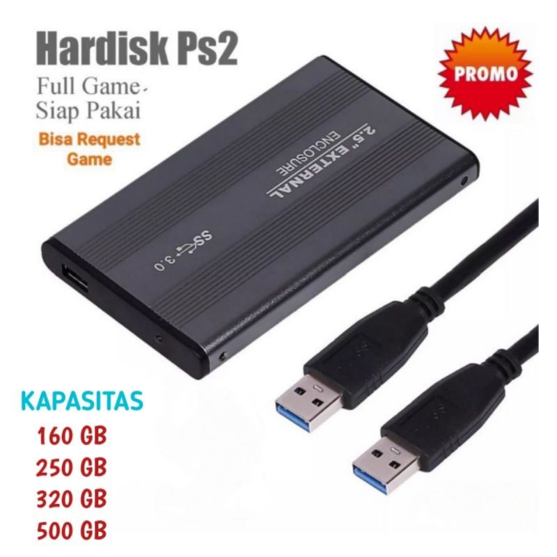 [LIMITED QUALITY] HDD EKSTERNAL PS2 FULL GAME BISA REQUEST - HDD GAME PS2 LENGKAP