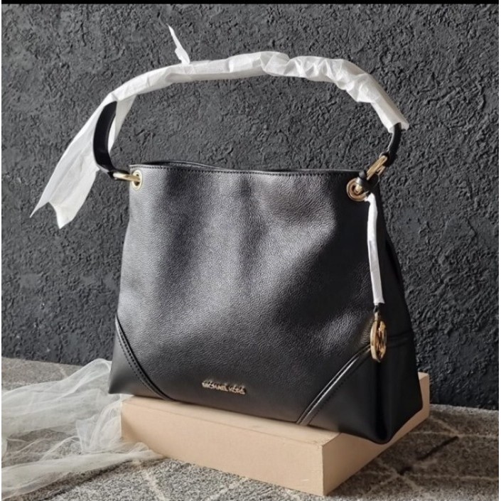 ✅New Tas Mk Original - Michael Kors Nicole Medium Shoulder Bag In Black Terbatas