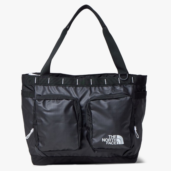 ✅New Ori The North Face Base Camp Voyager Tote - Tnf Black - Tnf White Berkualitas