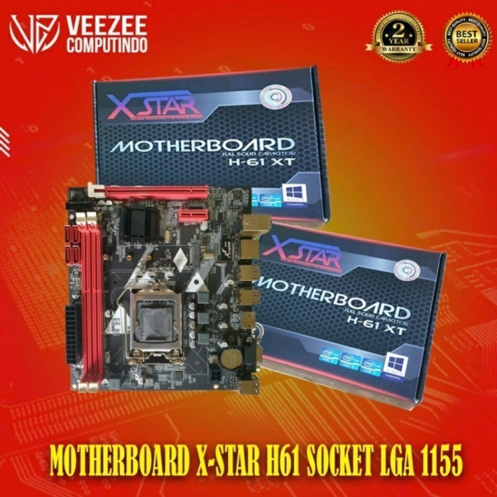 Promo Terbatas Motherboard X-Star H61 Lga 1155 Ddr3 Mainboard Mobo H61