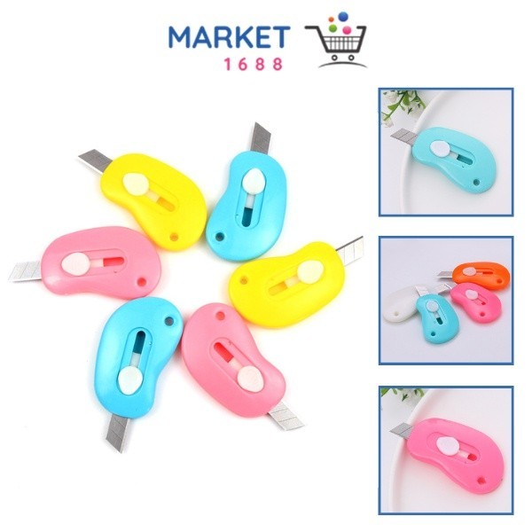 

Market1688 Cutter Mini Portable Bentuk Oval Mini Cutter Polos Travel Kit Pemotong Kertas Paper Cutter Lucu