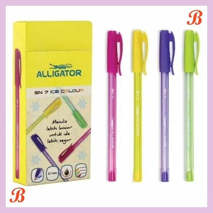 

| KG | ALLIGATOR BALL PEN 0.7 BLACK BLUE PULPEN BOLPOIN PEN ALLIGATOR SN7