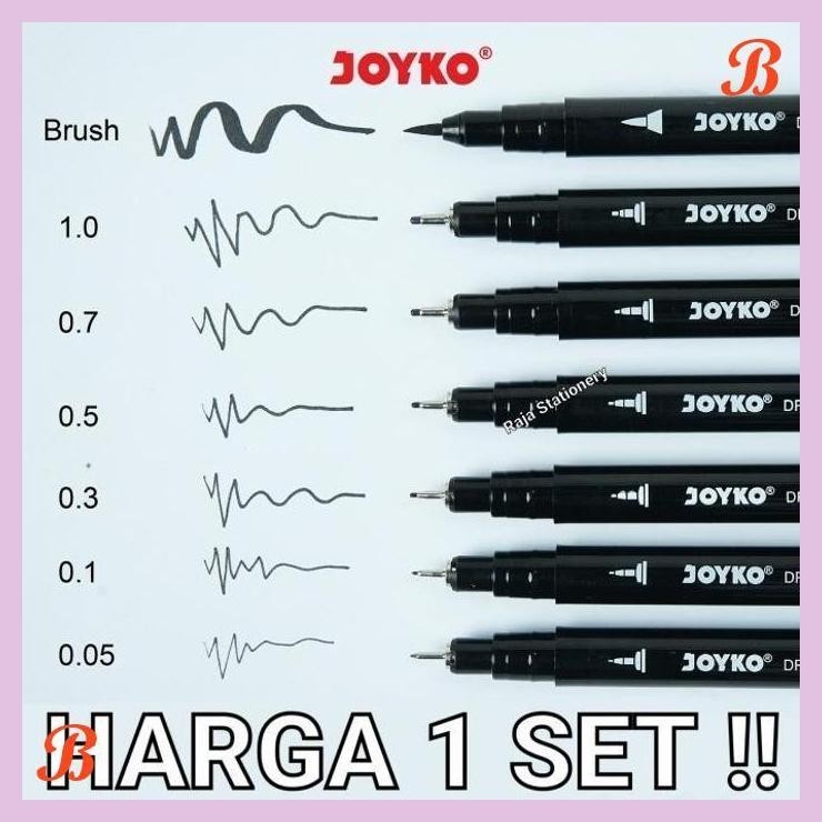 

| KG | JOYKO DRAWING PEN SET 7 PCS PENA GAMBAR LUKIS KALIGRAFI DP-331-7