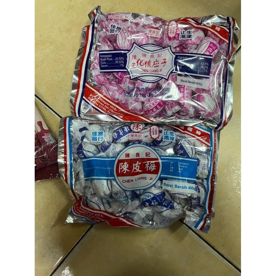 

MANISAN PLUM KERING KERTAS BIRU/MAKANAN CNY IMLEK/CHEN LIANG JI