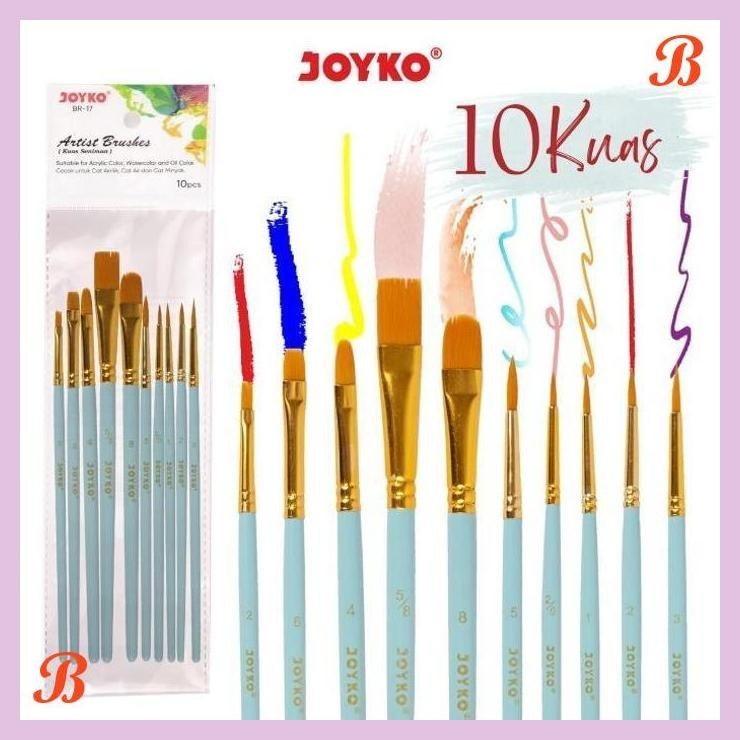 

| KG | JOYKO BRUSH SET ACRYLIC SET KUAS LUKIS CAT AIR AKRILIK POSTER BR-17