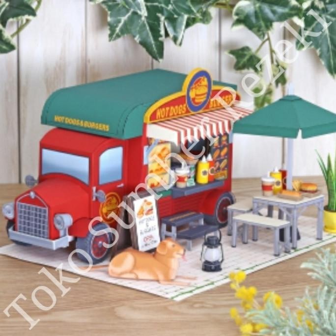 

Figure Rumah Miniature Car Taman Papercraft Mobil Toko Paper Craft