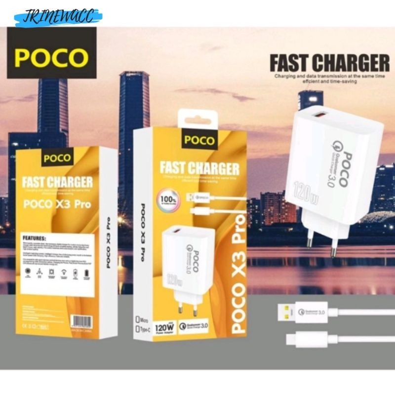 CHARGER XIAOMI POCO X3 PRO 120W Fast Charging Support Fast Charging
