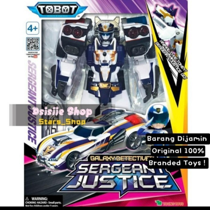 [Ori] Tobot Galaxy Detectives Sergeant Justice Original / Robot Transform Terbatas