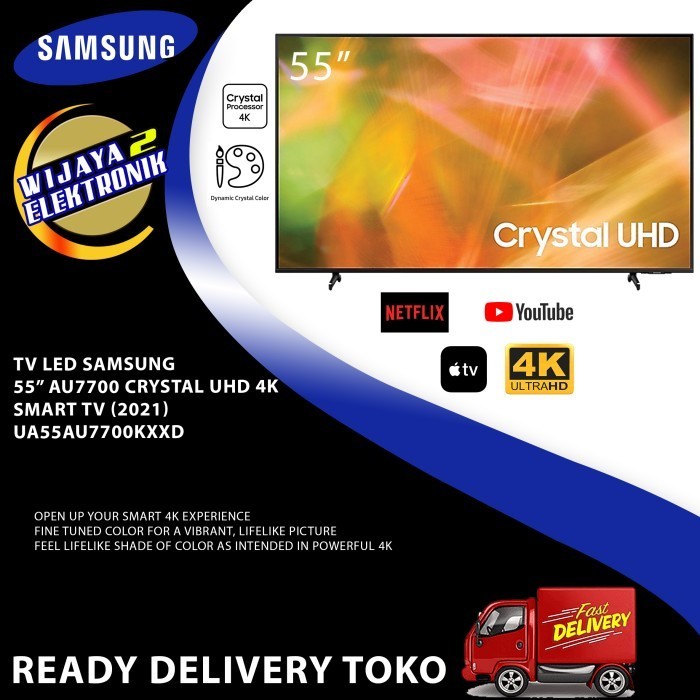 [New] Tv Led 55 Inch Samsung 55Au7700 4K Uhd Smart Tv Diskon
