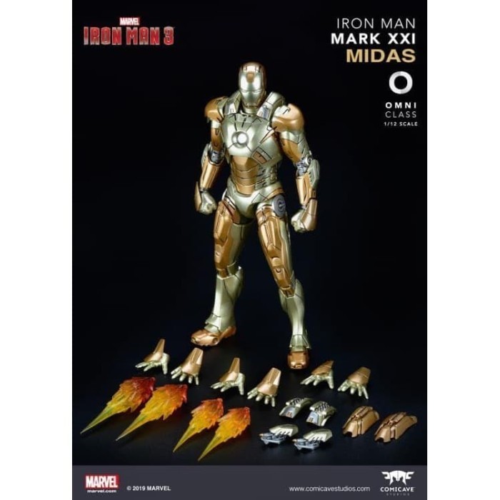 [Ori] Comicave Iron Man Mark 21 Mirip Mark 7 Midas 1/12 Scale Diecast Terbatas