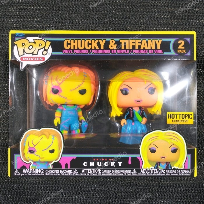 [Ori] Funko Pop Bride Of Chucky : Chucky And Tiffany Blacklight Diskon