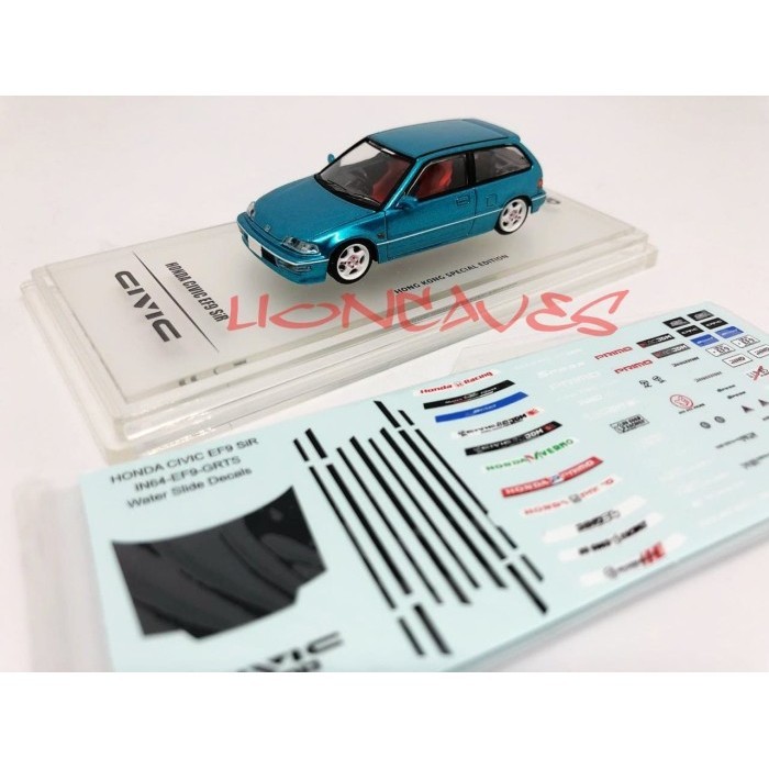 [Original] Inno64 Honda Civic Ef9 Sir Hong Kong Version Diecast 1/64 Terbaru