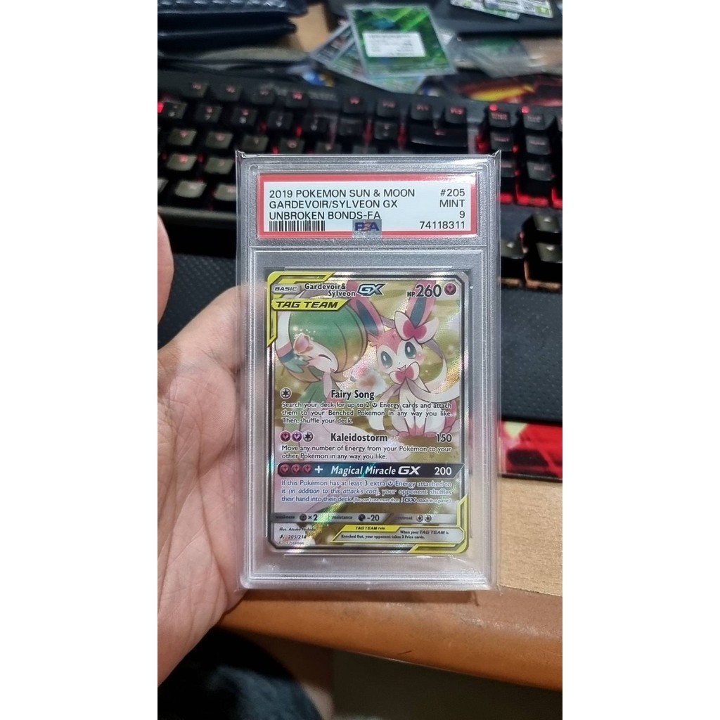 ✅Baru Gardevoir  Sylveon Gx 205/214 2019 Pokemon Unbroken Bonds Psa 9 Mint Diskon