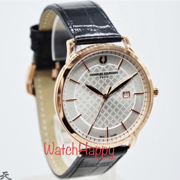 ✅New Watchhappy Charles Jourdan Cj1085-1512 Cj1085 Cj 1085 Men Leather Ori Berkualitas