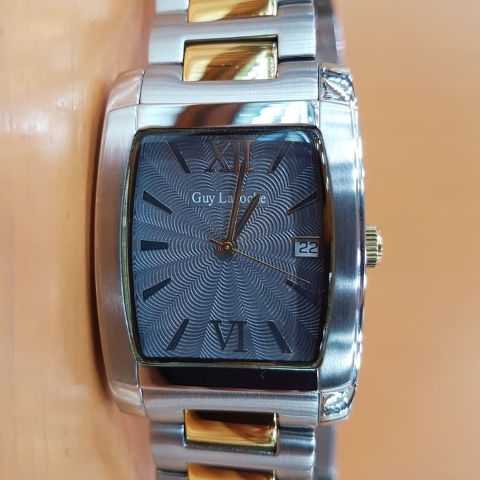 ✅New Guy Laroche G210 Two-Tone Stainless Steel Grey Dial Men'S Watch Terbatas