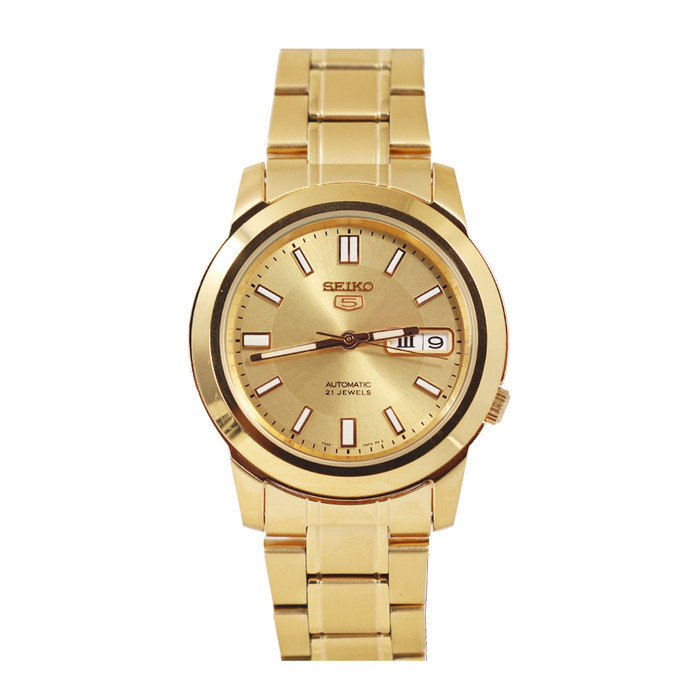 ✅New Ori Jam Tangan Pria Seiko 5 Sports Snkk20K1 Automatic Gold Dial Gold Terbatas