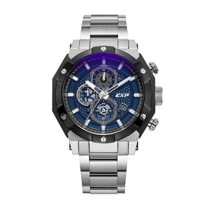 ✅New Ori Jam Tangan Pria Expedition E 6385 B Original Chronograph Silver Blue Terbatas