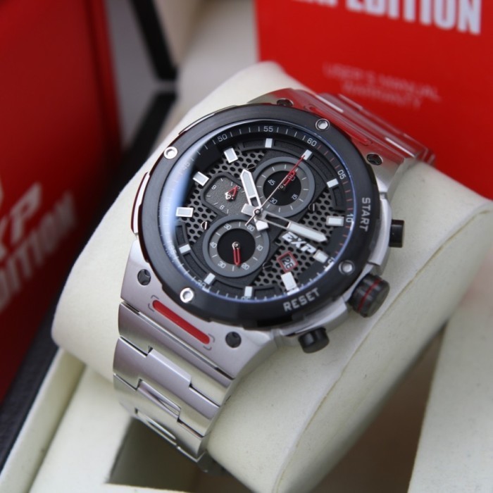 ✅Ori Expedition E6837 / 6837 - Jam Tangan Pria Original - Silver Black Red Diskon