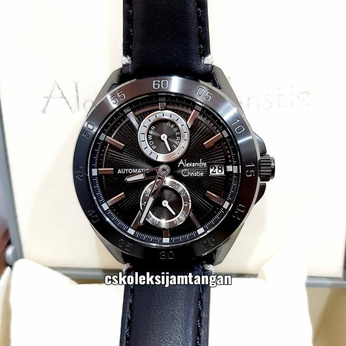 ✅New Jam Tangan Pria Alexandre Christie Ac 3045 Ac3045 Black Automatic Ori Diskon
