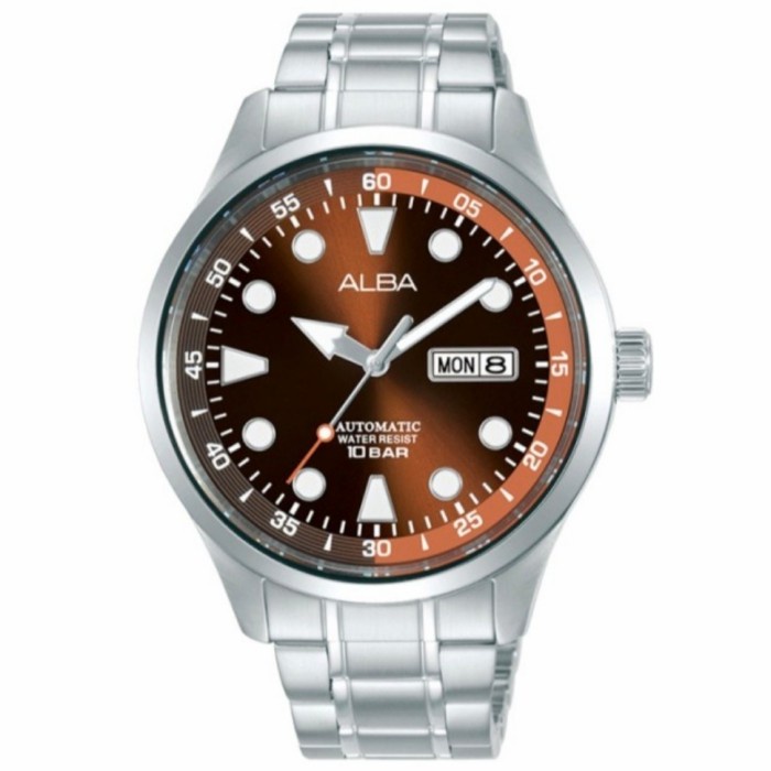 ✅Original Alba Pria Al4255X1 Automatic Brown Dial Original Al4255 Terbatas