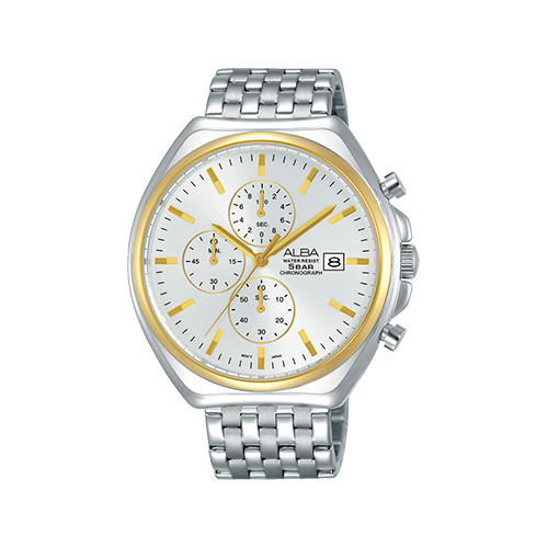 ✅Original Alba Chronograph Jam Tangan Pria Rantai Silver Am3474X1 Original Terbatas
