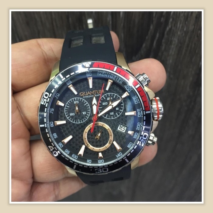 ✅Original Jam Tangan Pria Quantum Hng834.551 Black Rosegold Original Bergaransi Berkualitas