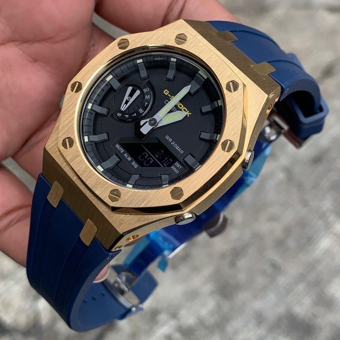 ✅New Ori Casio G-Shock Ga-2100 Steel Gold Original 9Adr Custom Diskon