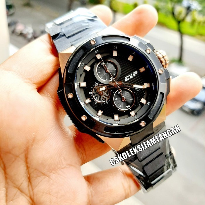 ✅Original Jam Tangan Pria Expedition E 6818 E6818 Black Rosegold Original Terbatas