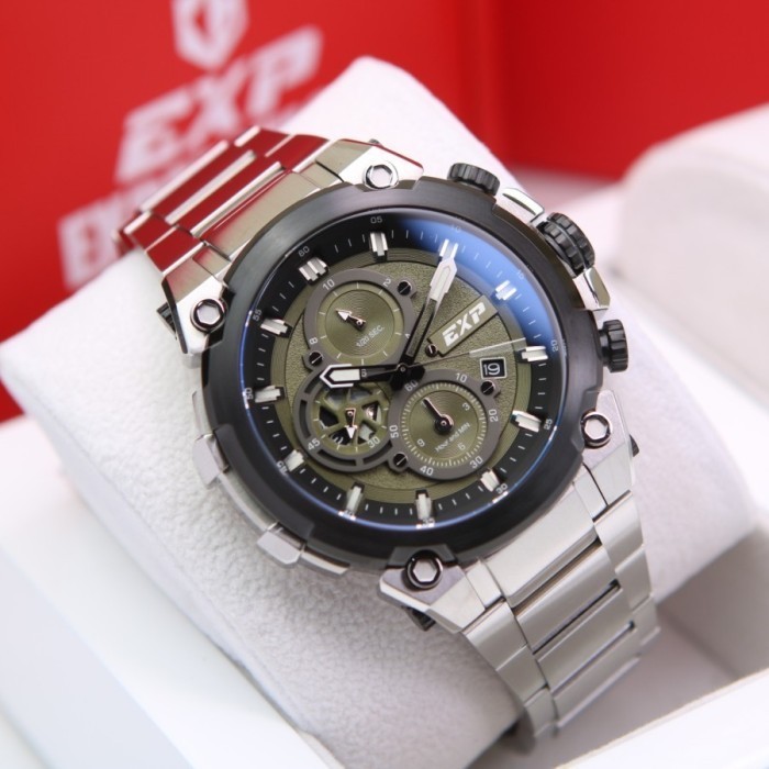 ✅Original Jam Tangan Pria Original Expedition E6841 / 6841 Silver Black Green Terbaru