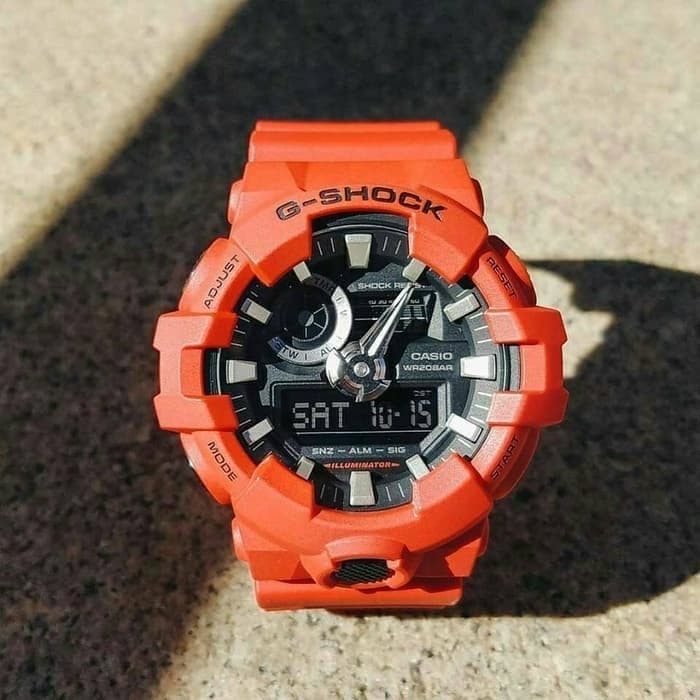 ✅Ready Jam Tangan Casio Gshock G-Shock Ga700 Ga-700 Original Merah Limited