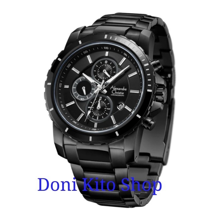 ✅Original Jam Tangan Pria Original Alexandre Christie Ac6141 Black Limited