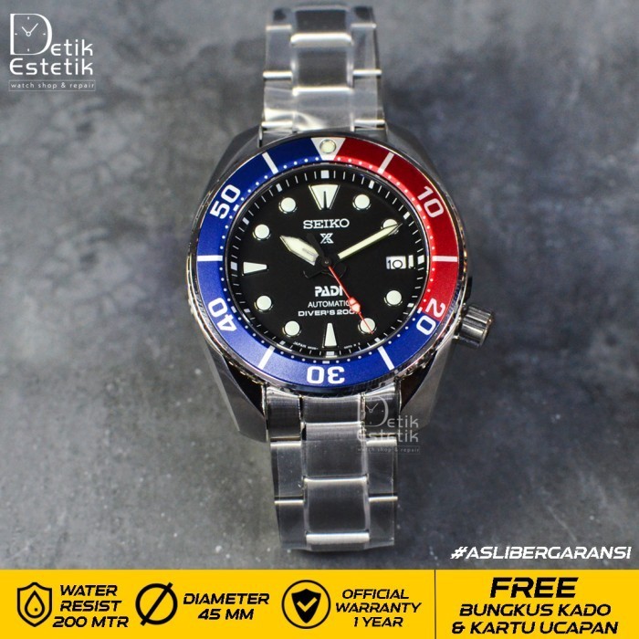 ✅Sale Seiko Prospex Sumo Pepsi Padi Spb181J1 Special Edition Terbatas